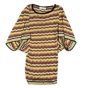 Trina Turk Multicolor Chevron Swim Coverup - Yellow, Pink, Black